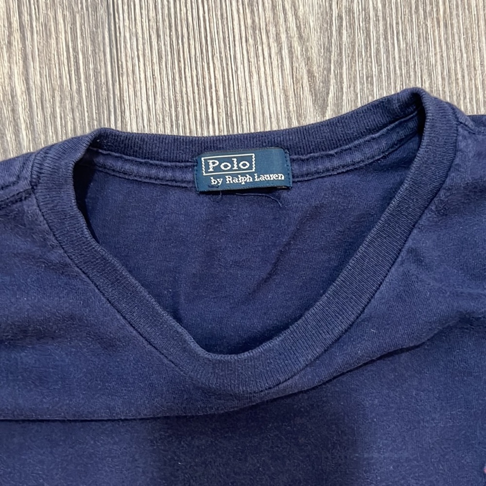 POLO BY RALPH LAUREN MEN’S BLUE “CLASSIC COTTON TEE-SHIRT” - Picture 2 of 3